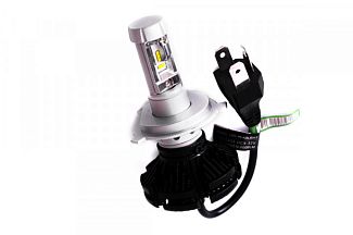 Світлодіодна лампа 9V/32V 50W H4 70% X3 з радіатором і світлофільтрами (3000K/8000K) AllLight