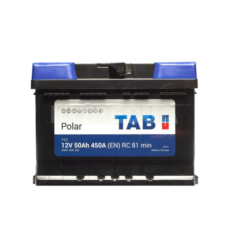 Аккумулятор автомобильный 50Ач 450А "+" справа TAB (TAB POLAR 50)