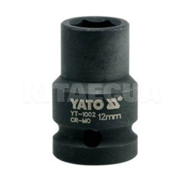 Головка торцевая ударная 6-гранная 12 мм 1/2" 39 мм YATO (YT-1002)