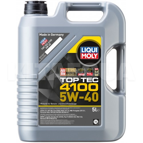 Масло моторное синтетическое 5л 5W-40 Top Tec 4100 LIQUI MOLY (7501-LIQUI MOLY)