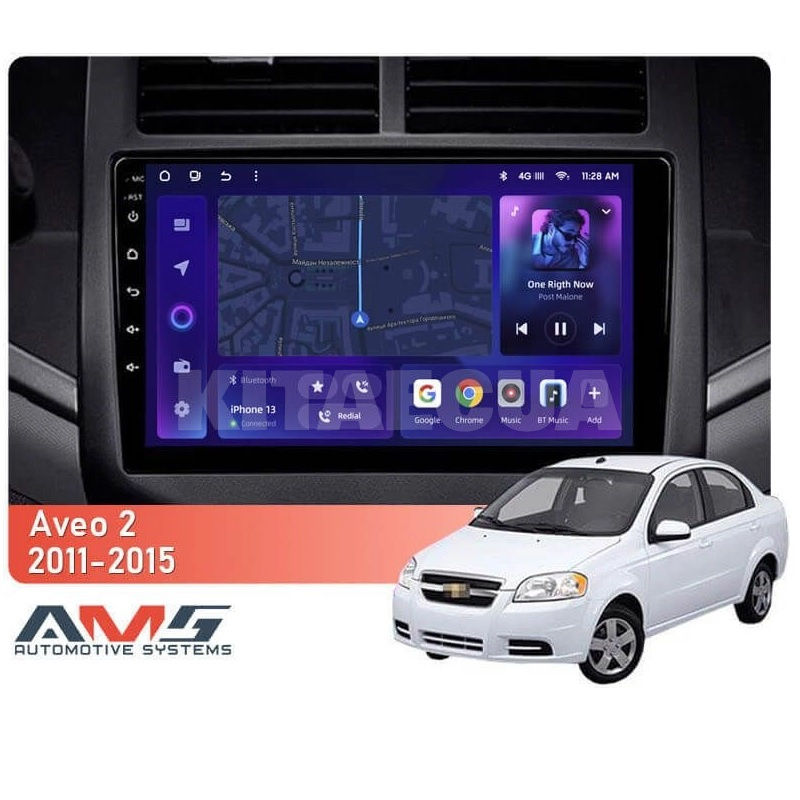 Штатна магнітола MOSS M3 4+32 ГБ 9" Chevrolet Aveo 2 2011-2015 AMS (49813) - 2