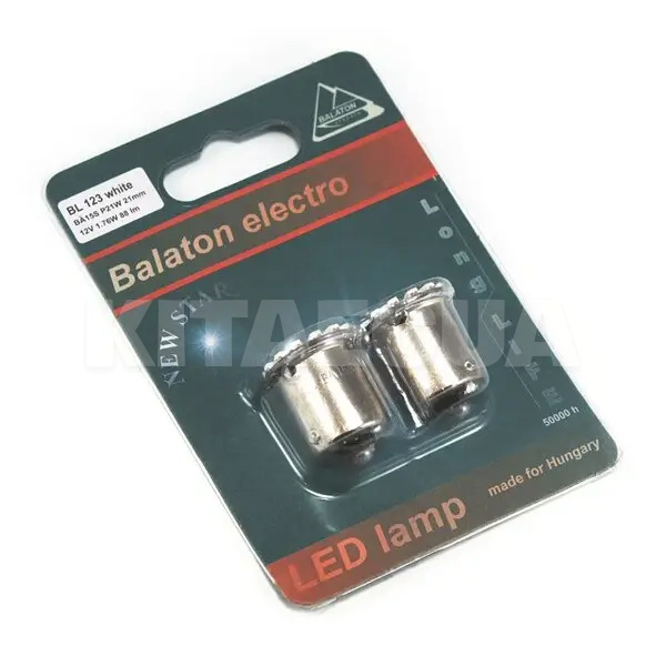 LED лампа для авто BL-123 BA15s 1.76W (комплект) BALATON (131244) - 2