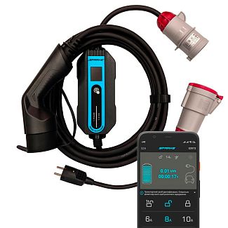 Зарядка для электромобиля 22 кВт 32А 3-фазы Type 2 (европейское авто) Mobile Smart SPARKS