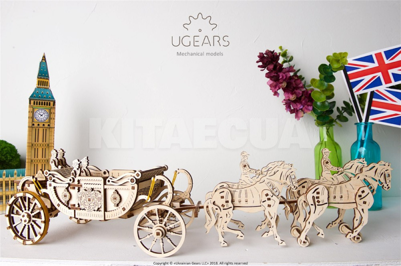 Модель "Королевская карета" UGEARS (70050) - 7