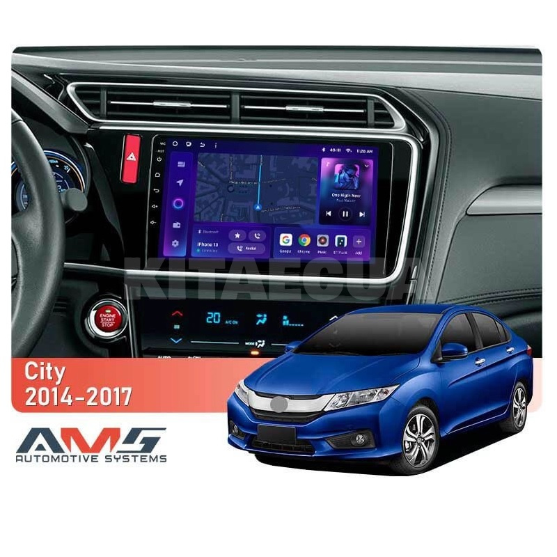Штатна магнітола MOSS M3 4+32 ГБ 10" Honda City 2014-2017 (A) AMS (50807) - 2