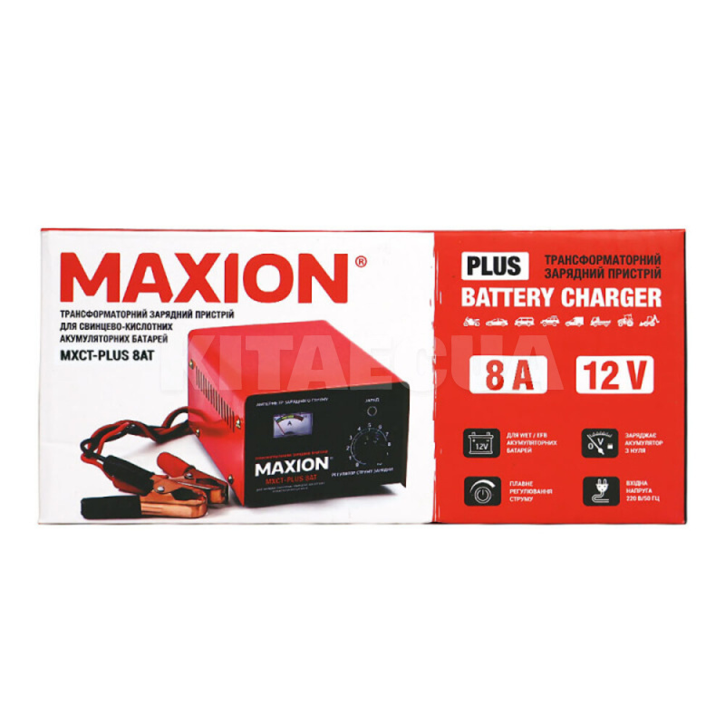 Зарядное устройство для аккумулятора 12В 80Ач 8A трансформаторное MAXION (MXCT PLUS-8AT) - 5