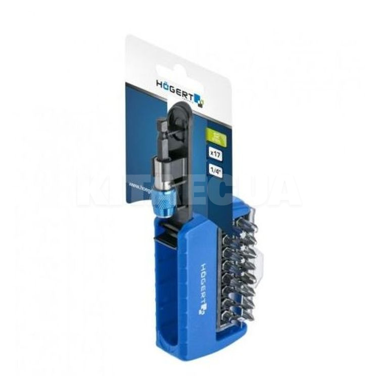 Набор бит с битодержателем 1/4" 17 предметов HOGERT (HT1S401) - 2