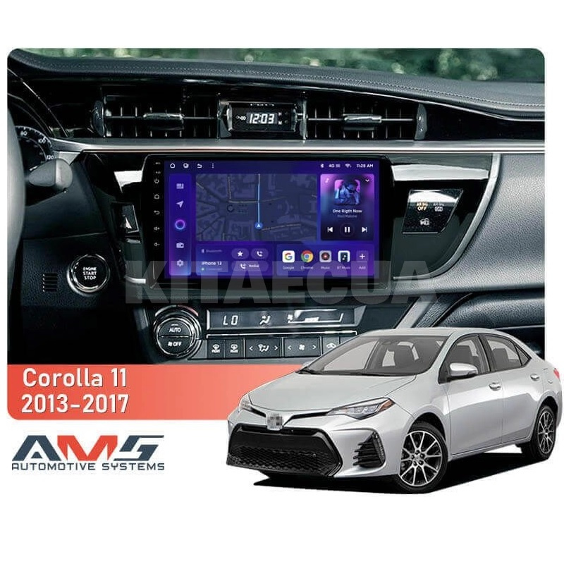 Штатная магнитола MOSS M3 4+32 ГБ 10" Toyota Corolla 11 Middle East 2013-2017 (B) AMS (50904) - 2