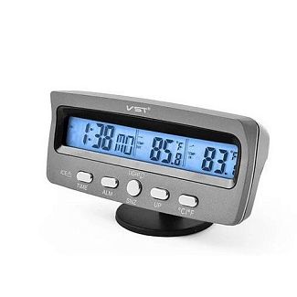 Автомобільний годинник з внутрішнім і зовнішнім термометром VST