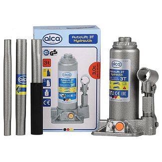 Домкрат гідравлічний пляшковий до 3т (195мм-380мм) телескопічний 431 100 AL ALCA