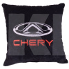 Подушка в машину декоративна "Chery" чорна SLIVKI (PODUSHKA-CHERY)