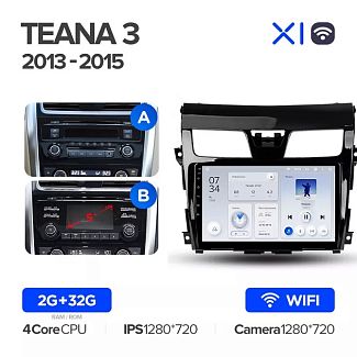 Штатная магнитола X1 2+32Gb 10" Nissan Teana J33 2013-2015 (AB) Teyes