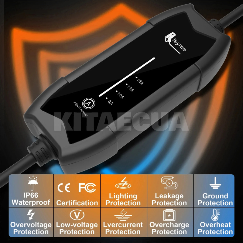 Зарядка для электромобиля 3.7 кВт 16A 1-фаза Type 1 (американское авто) Flying Cat FEYREE на CHEVROLET Volt (FY3.5-16-1PH-TP1-F7) - 7