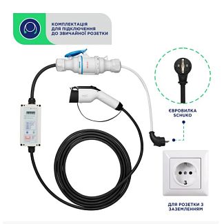 Зарядка для електромобіля Type 1 7.4 кВт 32A 1-фаза UACHARGER