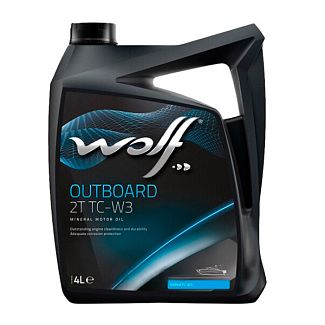 Олія моторна мінеральна 4л для моторних човнів Outboard 2T TC-W3 WOLF