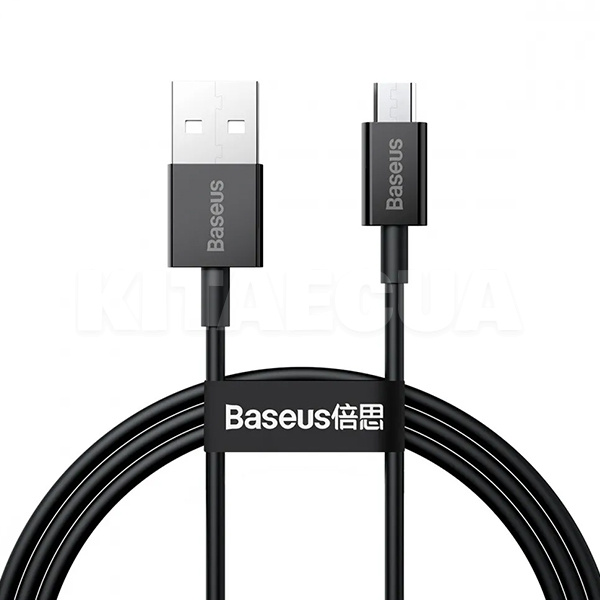 Кабель USB microUSB 2A Superior Series 1м чорний BASEUS (CAMYS-01)