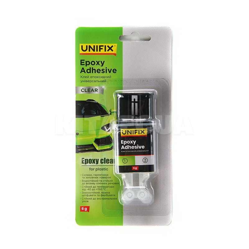 Клей епоксидний для пластика прозорий 6г UNIFIX (940028)