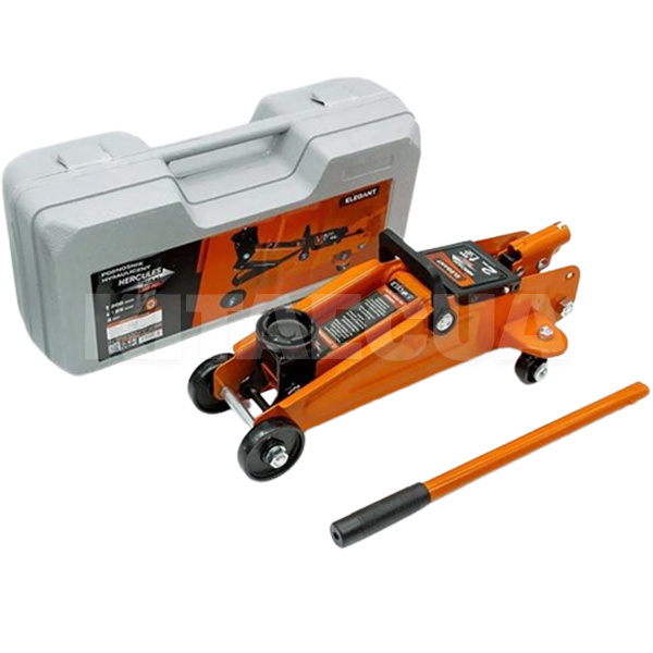 Домкрат гидравлический подкатной до 2т (125мм-300мм) пластиковый кейс EL 350 001 ELEGANT (107557)