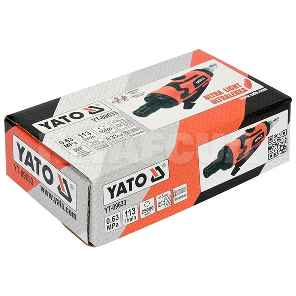 Пневматическая шлифмашина прямая 25000 об/мин YATO (YT-09633) - 2