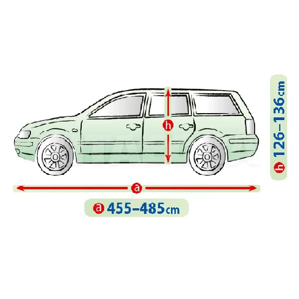 Тент на авто Membrane Garage XL 485х148х136 см универсал Kegel-Blazusiak (5-4729-248-3050) - 2