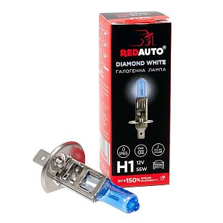 Галогенна лампа H1 P14.5s 55W 12V +150% Diamond White REDAUTO