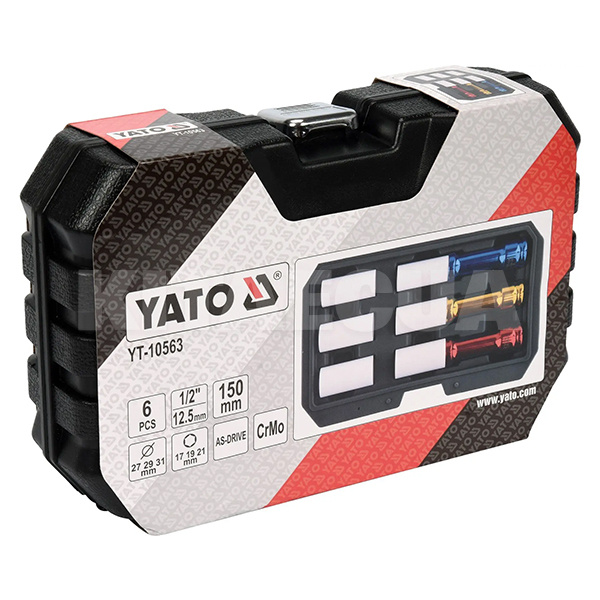 Набор головок ударных CrMo 1/2" 6 предметов YATO (YT-10563) - 2