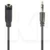 Кабель mini Jack 3.5 мм - mini Jack 3.5 mm M-F 1м чорний PowerPlant (KD00AS1264)