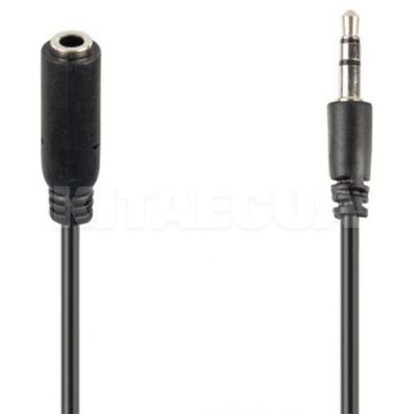 Кабель mini Jack 3.5 mm - mini Jack 3.5 mm M-F 1м черный PowerPlant (KD00AS1264)