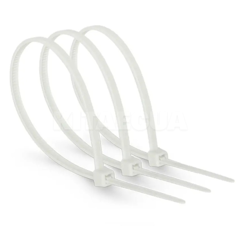 Білі стяжки пластикові 2.5 х 150 мм 100 шт. Intertool (TC-2515) - 2