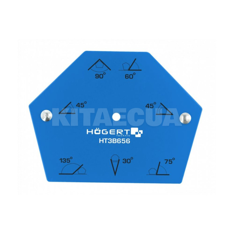 Кутник магнітний шестигранний для зварювальних робіт 120х90х18мм 22.5 кг HOGERT (HT3B656)