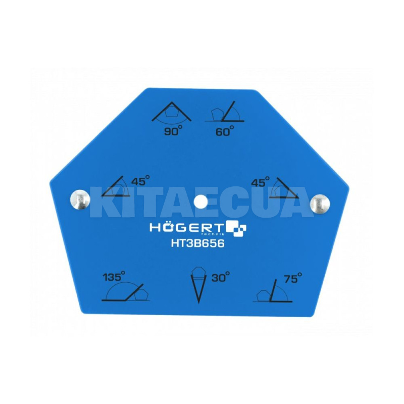 Угольник магнитный шестигранный для сварочных работ 120х90х18мм 22.5 кг HOGERT (HT3B656)