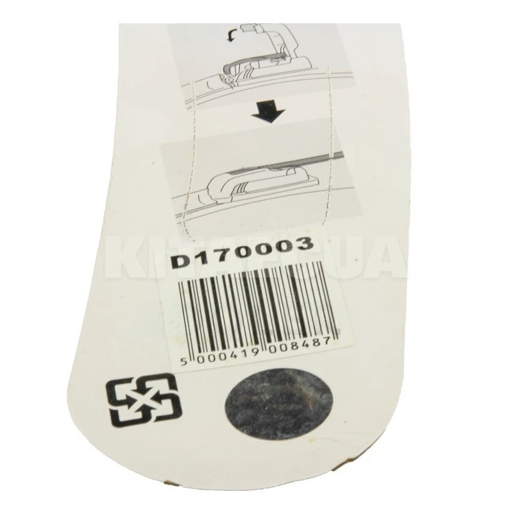 Щітка склоочисника (двірник) 430мм безкаркасна DAINTON (D170003) - 3