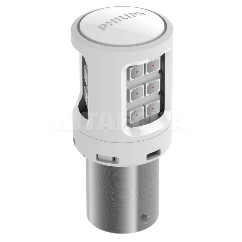 LED лампа для авто Ultinon BA15s 2W 1300K red (комплект) PHILIPS (11498ULRX2)
