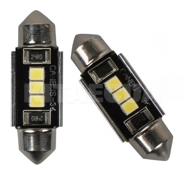 Світлодіодна лампа V3 12V C5W 5500K (компл.) AMS (41229) - 7