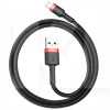 Кабель USB - Lightning 2.4A Cafule 0.5м красный/черный BASEUS (CALKLF-A19)