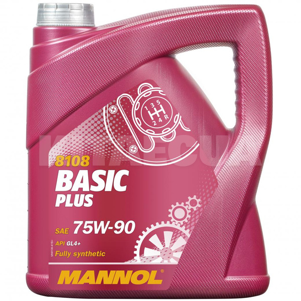 Масло трансмиссионное синтетическое 4л 75W-90 Basic Plus Mannol (MN8108-4)