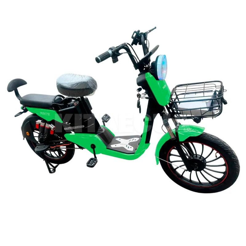 Велоскутер аккумуляторный UNO 45 км 500 Вт зеленый + аккумулятор 48В 12Ач FORTE (145142)