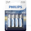 Батарейка цилиндрическая щелочная 1,5 В AA (4 шт.) Ultra Alkaline PHILIPS (PS LR6E4B/10)