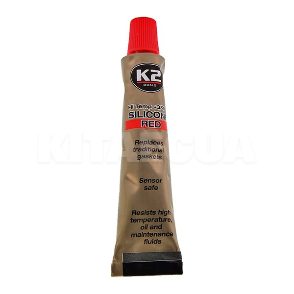 Герметик автомобильный формирователь прокладок 21г Silicone High-Temp красный K2 (B2450)