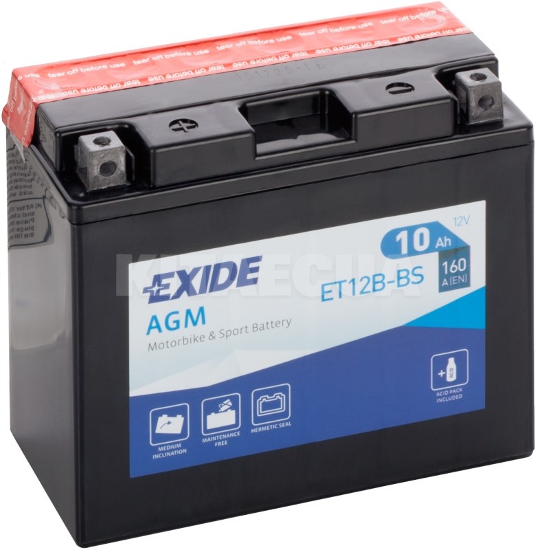 Мото аккумулятор 2.3Ач 35A "+" справа EXIDE (ET4B-BS)