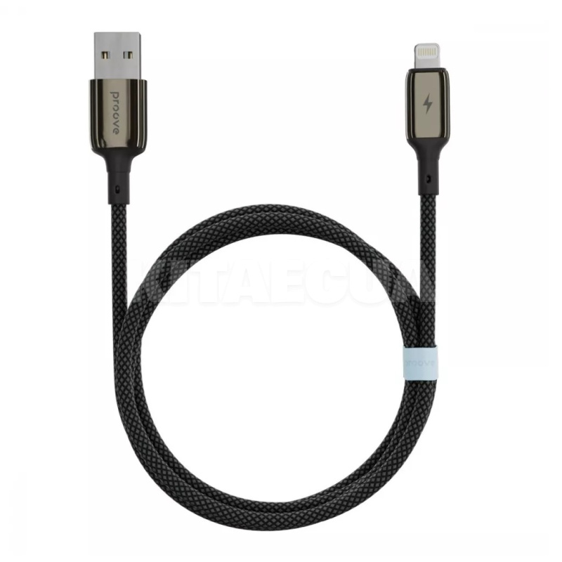 Кабель USB Lightning 2.4A 1м Dense Metal чорний PROOVE (504960001) - 5