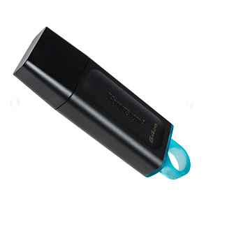 Флеш накопитель USB 3.2 64GB DT Exodia черно-бирюзовый Kingston
