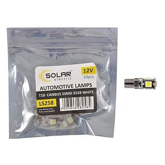 LED лампа для авто W2.1x9.5d 12V (комплект) 10шт. Solar