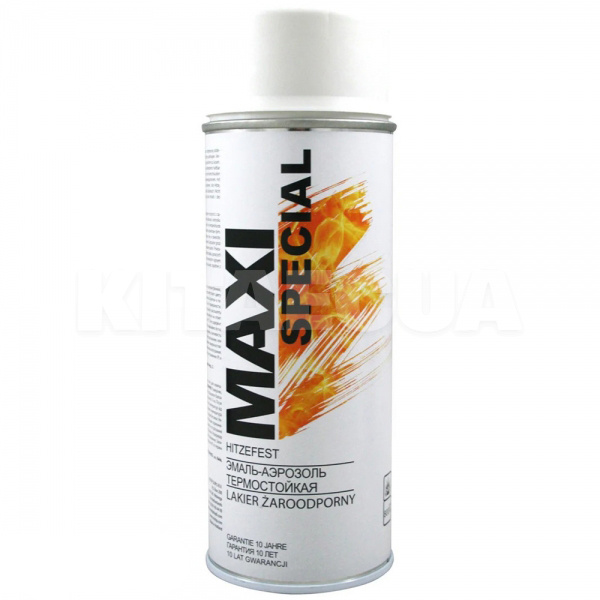 Краска-эмаль белая400мл высоко-температурная 400° MAXI COLOR (MX0013-MAXI COLOR)