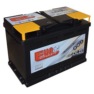 Аккумулятор автомобильный 76ч 760А "+" справа EUROKRAFT