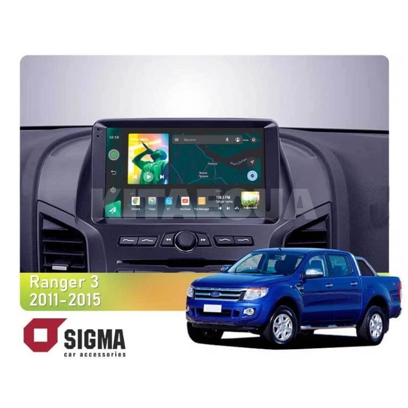 Штатна магнітола X9232 2+32 Gb 9" Ford Ranger 3 2011-2015 (L1)(F1) SIGMA4car (33297)