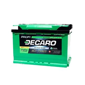 Автомобільний акумулятор Profi 74Ач 720А "+" справа DECARO