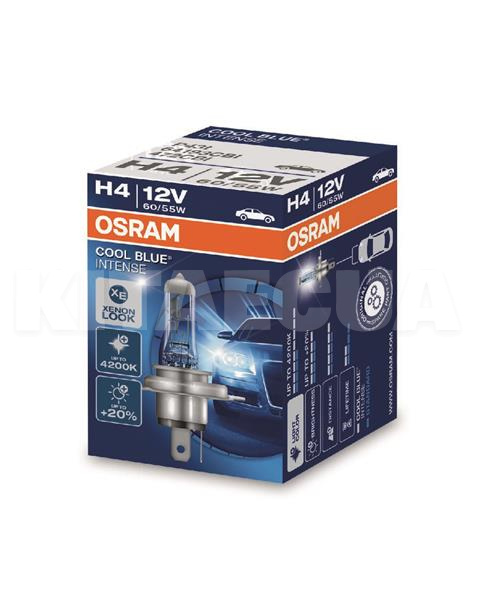 Галогенна лампа H4 60/55W 12V Cool Blue +20% Osram (OS 64193 CBI) - 3