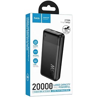 Портативний зарядний пристрій J159A 20000 mAh 22.5W+PD20W чорний HOCO