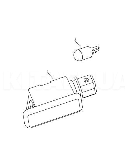 Фонарь освещения номерного знака ОРИГИНАЛ на Geely EMGRAND EC7 NEW (1067001313)